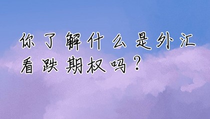 你了解什么是外汇看跌期权吗?