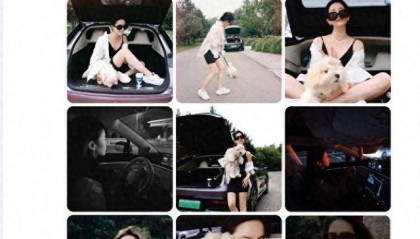 刘亦菲晒与新狗狗合照，穿白衬衫戴墨镜清爽出游