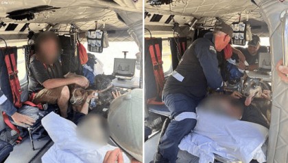 澳大利亚夫妇开车遭遇洪水，车窗逃生又被鳄鱼跟踪，被困数日获救